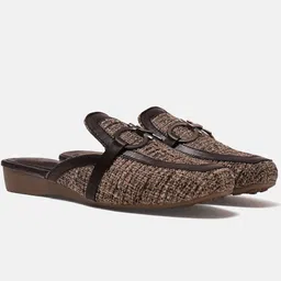froh feet Textured Closed-Toe Slip-On Comfort Mules for Women | Lightweight Bellies For Women image 3