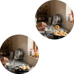 shakya Premium Steel Paddu Appam Paniyarakkal Turner Stick Skewer Kitchen Tool – Multipurpose 20 cm Utility Beaker Tong image 3