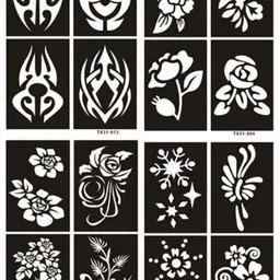 vmens99 Mehndi Stencil Set for Women & Girls | Reusable Bridal & Festival Mehndi M_F322 Hand Mehndi Stencil Stencil-picture-17