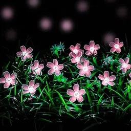 glowserie 14 LEDs 3 m Pink Steady Flower Rice Lights image 4