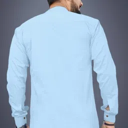 royal scout Men Solid Cotton Blend Straight Kurta image 2