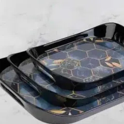 Set of 3 Serving Trays – Nesting Wooden Trays for Food, Drinks, & Home Organzer Tray-image-13