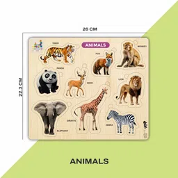 himanshu tex Learning & Educational wooden Animal best puzzle for kids image 2