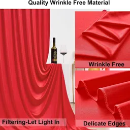 Vistook 30x10FT Wrinkle Free Decoration Backdrop Red Curtain Drapes 5x10 (6 Panels) Reflector image 3