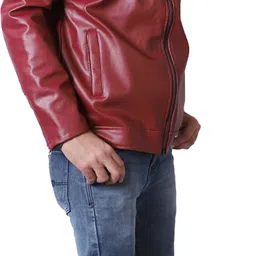 shreyatrend Men Solid Leather Jacket image 3