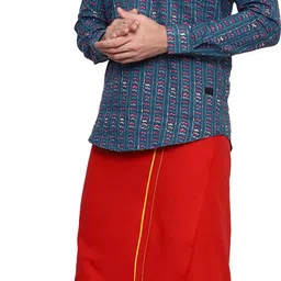 GOWRI TEX Solid Men Dhoti image 2