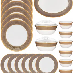 cello Pack of 29 Opalware Glass Dinner Set of 29pcs Dinner Set image 2