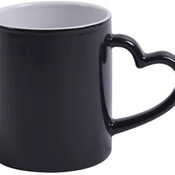 sk traders Heart Handle Magic Hot Water Photo Cup Ceramic Coffee Mug image 2