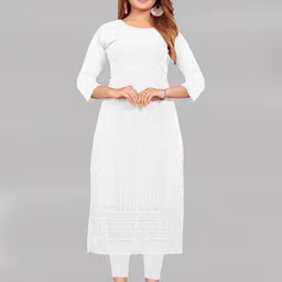 zazadiya impex Women Self Design Georgette Straight Kurta-picture-15