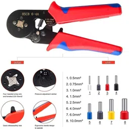 tendula Wire Stripper Self Adjusting Crimping Plier Ratcheting Ferrule Crimper Tool Electronic Wire Stripper Self Adjusting Crimping Plier Ferrule Crimper Tool Manual Crimper image 2