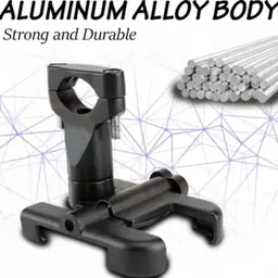 VOXAURA Bike Phone Aluminium Bicycle & Motorcycle Adjustable Anti Slip Bike Phone Black Mobile Holder image 5