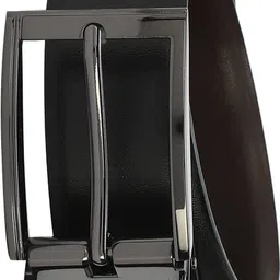 louis philippe Men Formal Black Artificial Leather Reversible Belt-picture-29