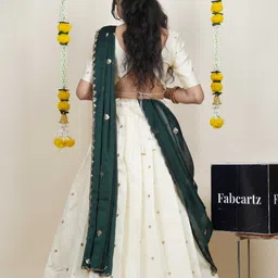 fabcartz Embroidered Semi Stitched Lehenga Choli image 2