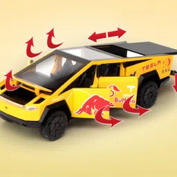 ktrs 1:32 T Cybertruck Pickup Red Bull Alloy Model Car Sound and Light Pullbacks image 4