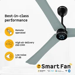 atomberg Renesa Halo Smart | High Air Delivery | Low noise operation | IoT | 5 Star 1400 3 Blade Ceiling Fan image 4