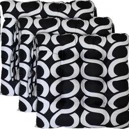 kuber industries Microfibre Chair Pad Pack of 3 Geometric-picture-13