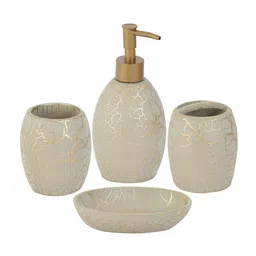 obsessions Polyresin Bathroom Set, Beige image 2