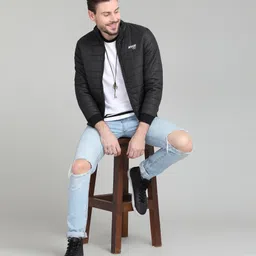 fort collins Men Solid Quilted Jacket image 3