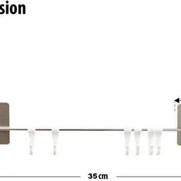 sjk Antique Elegant Look Magic Sticker Hook Kitchen Appliances, Napkin,Towel 1213 Hook Rail 6 image 3