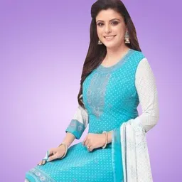 vihaanexim Unstitched Crepe Salwar Suit Material Printed image 2