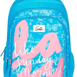 genie Large 36 L Backpack Snoozy School Bag for Girls. Blue backpack for women. More Volume, 3 zips,-picture-11