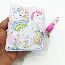 jyoti collection CUTE CARTOON THEME SMALL PEN WITH SMALL DIARY KIDS Mini Diary Ruled 70 Pages image 2