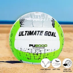ultimate goal Premium Green Volleyball | Great Grip | Ideal for All Age Groups Volleyball - Size: 4 image 3