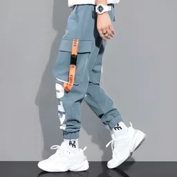 hvbk Men Printed Grey Track Pants image 2