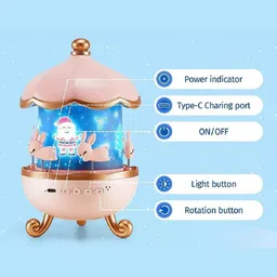 candcdynamix Bunny’s Carousel Rotating LED Night Light Night Lamp image 4