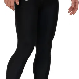 sportinger Solid, Color Block Men Black Tights image 3