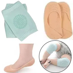 Anti-Slip Elbow and Knee Pad With Silicone Gel Pad For Heel Swelling Pain Relief Multicolor Baby Knee Pads-image-56