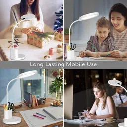 hiki ziki Led Desk Lamp with Pen Holder Desk Lamp 3 Level Settings Color Temperature Study Lamp image 4