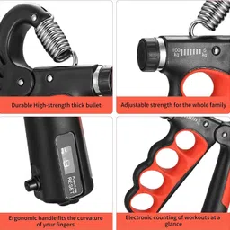 fit 4 heal Adjustable Hand Gripper with Counter (5–100Kg) | Grip Strength Trainer Hand Grip/Fitness Grip image 4