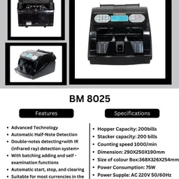 BANKOMAT Heavy Duty Money Counting with Fake Note Detection Note Counting Machine image 3