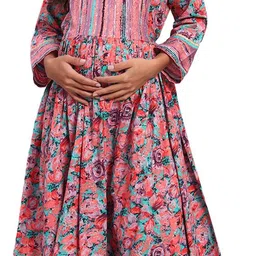 pristyle Women Gown Orange Ankle Length Dress image 2