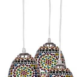 afast Designer Pendant Hanging Ceiling Lamp With Three Hanging Decorative Glass And All Fitting And Fixture (Bulbe Not Include) No xc3 Pendant Lamp Ceiling Lamp image 1