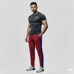 unfld Men Solid Multicolor Track Pants image 3