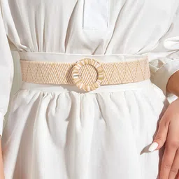 salty Women Casual, Formal, Party White Fabric Belt-picture-15