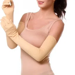 uniqella Women Cotton Long Driving UV Sun Protection Gloves Combo Pack of 1 Pairs Driving Gloves image 5