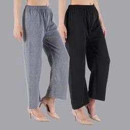 crown king garments Pack of 2 Women Relaxed Multicolor Wool Trousers-picture-13
