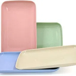 takositio Small Rectangular Dinner Plates Unbreakable, Dishwasher Tray-picture-34