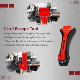 robustt Emergency Escape Tool |Seat Belt Cutter |Vehicle Window Glass Breaker Pack of 5 Car Safety Hammer image 2