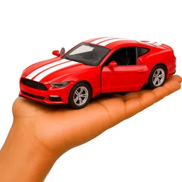mikkora Die-Cast Alloy Sports Car Toy with Pull Back & Opening Doors – Red image 2