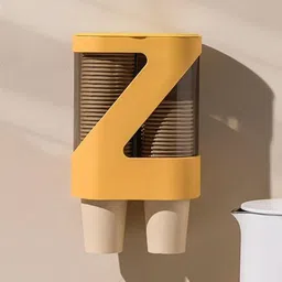 Wall Mounted Paper Cup Dispenser Plastic Glass Holder-image-26