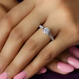 alankrity by riya 1 Carat Solitaire Story Ring For Women Sterling Silver Cubic Zirconia Rhodium Plated Ring-picture-13