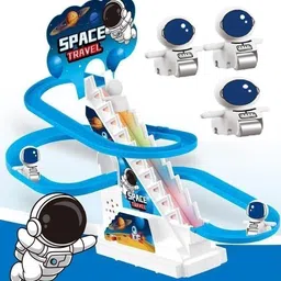 hashone Astronaut Space Slide Track Racing Toys for Kids - Small Space Cartoon image 1