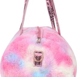 nia creations 6 L Gym Duffel Bag - Kids Fur Duffle Bags for Travel Swimming Sports Dance - Multicolor image 2