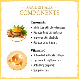 keya seth aromatherapy Kasturi Haldi Powder Face Pack with Curcumin & Vitamin C for Glowing Skin image 3