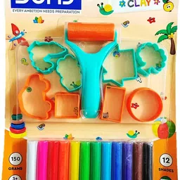 doms Multicolour Modelling Clay with Various Moulds (pack of 2) image 3