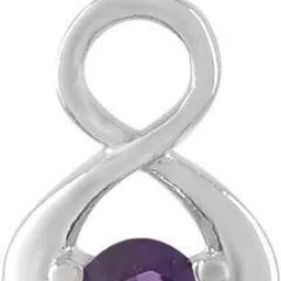 Femme Jam 925 Sterling Silver Natural Amethyst Gemstone Designer Pendant for Women & Girls Sapphire White Gold Pendant-picture-26